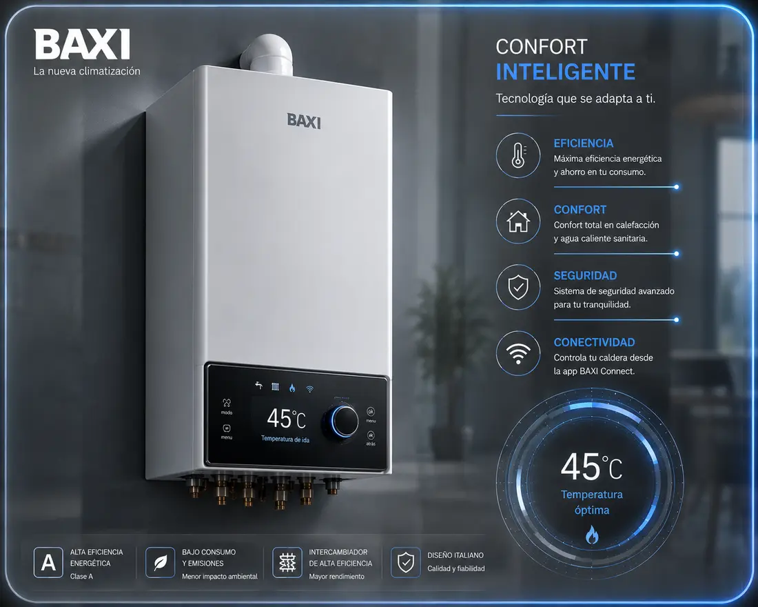 Caldera BAXI — códigos de error, averías y servicio técnico Don SAT en Madrid y Guadalajara