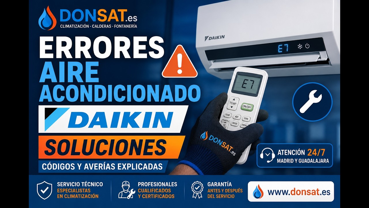 Errores aire acondicionado Daikin: causas y soluciones