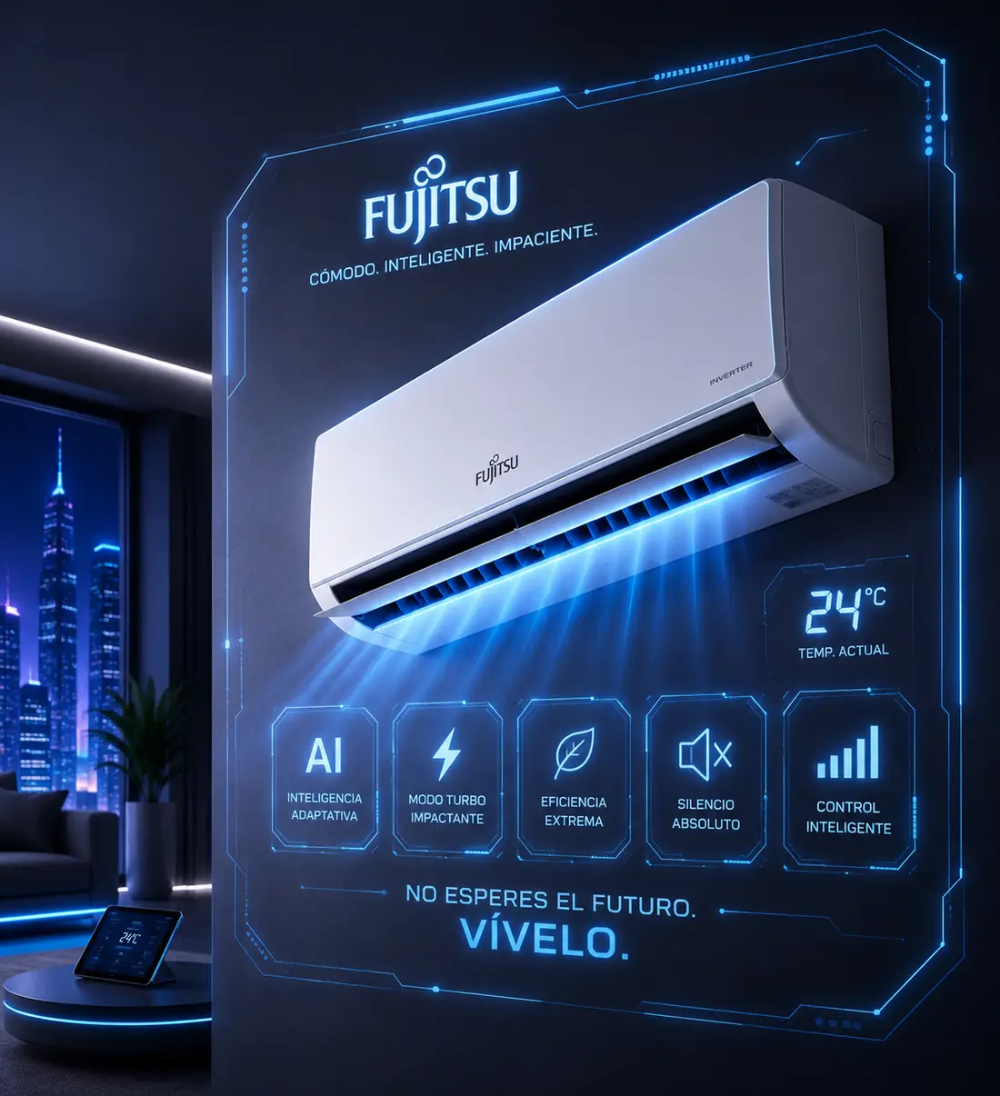 Aire acondicionado Fujitsu — códigos de error, averías y servicio técnico Don SAT en Madrid y Guadalajara