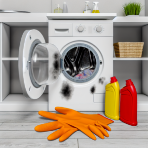 goma de la lavadora con moho